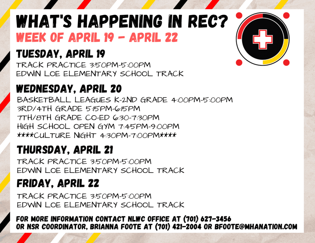 Weekly NSR Schedule